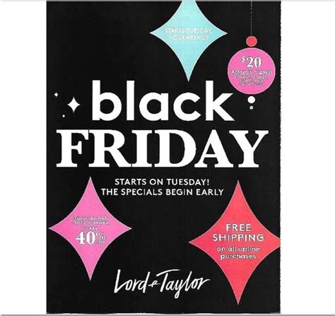 Lord + Taylor Black Friday 2024 Ad and Deals.